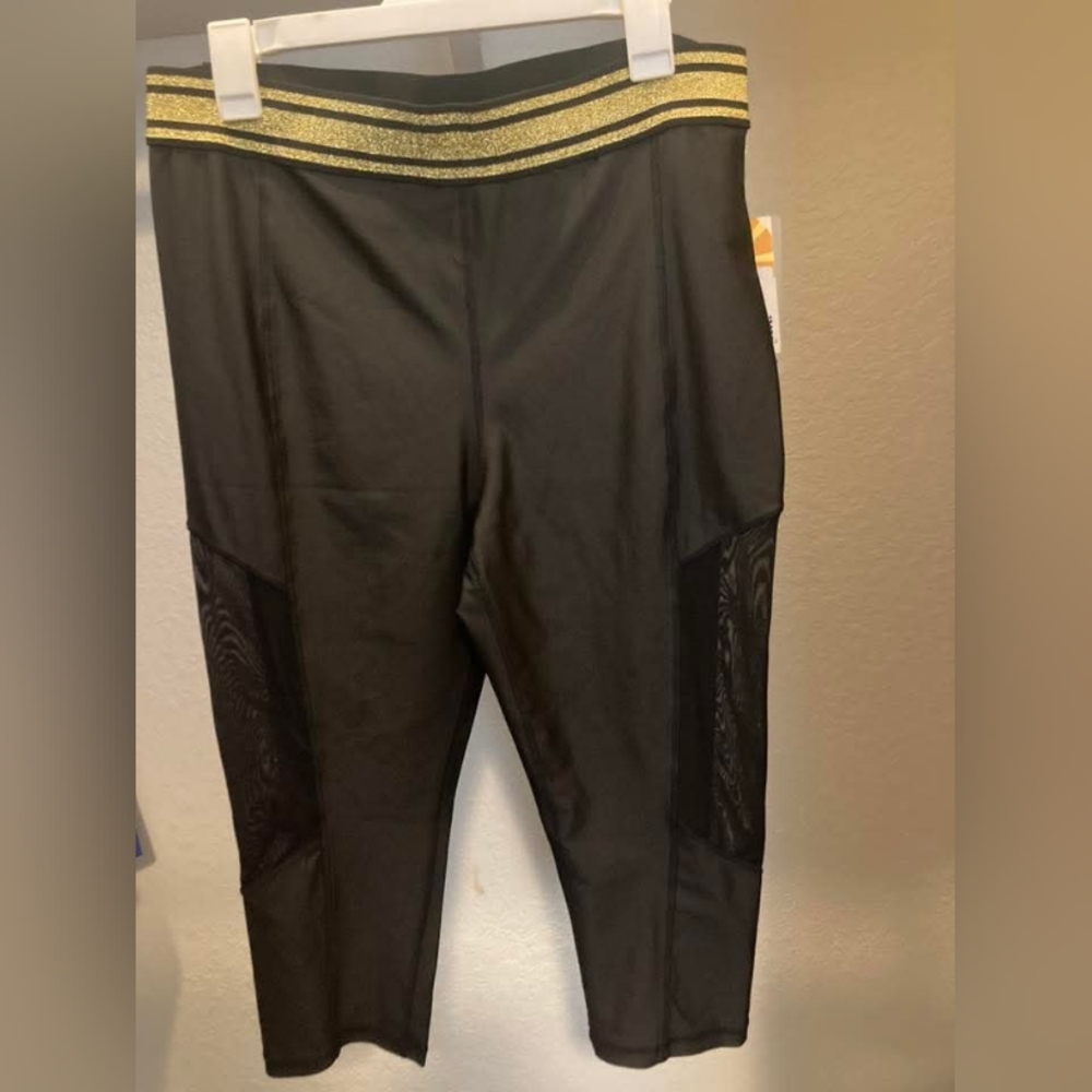 C&C California Black Leggings with Gold Accents